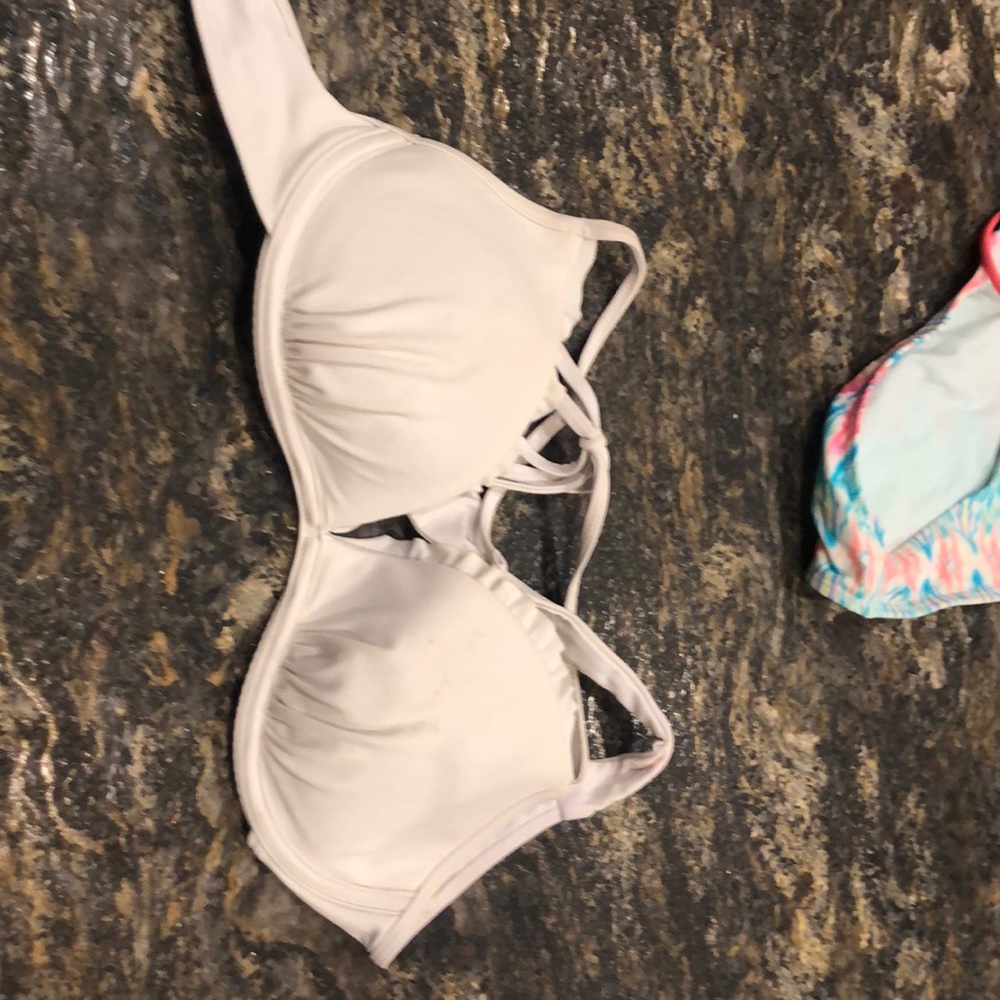 white swimsuit top